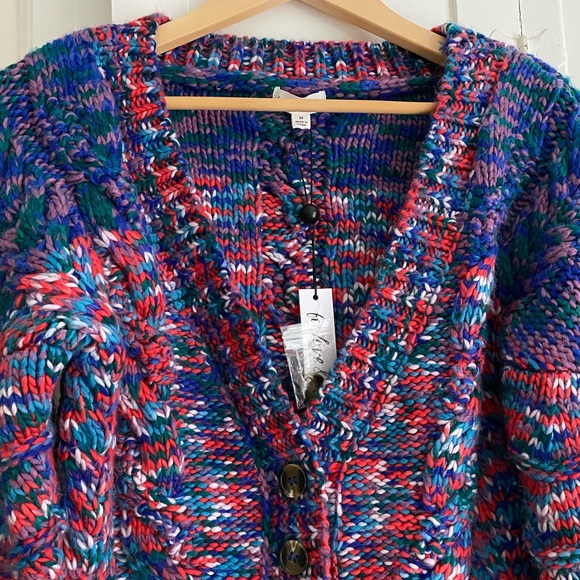 NWT For Love and Lemons Lydia Cardigan in Sapphire sz M - Picture 6 of 12